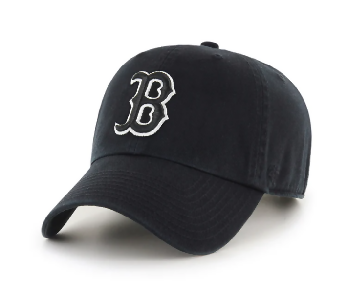 【 Number_i / 平野紫耀さん着用商品 】47BRAND RED SOX ’47 CLEAN UP BLACK X BLACK&WHITE  LOGO